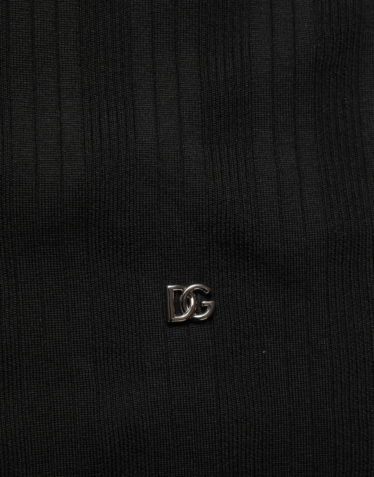 Dolce & Gabbana Black Silk Blend Henley Pullover Men Sweater