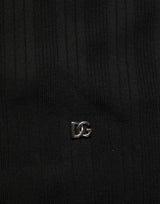 Dolce & Gabbana Black Silk Blend Henley Pullover Men Sweater