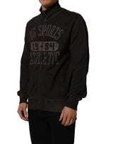 Dolce & Gabbana Brown Logo Print Full Zip Sweatshirt Sweater