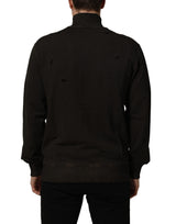 Dolce & Gabbana Brown Logo Print Full Zip Sweatshirt Sweater