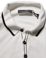 Dolce & Gabbana Black Leaf Print Silk Men Crew Neck T-shirt