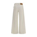 Haikure White Cotton Relaxed Fit Jeans