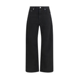 Haikure Black Cotton Straight-Leg Jeans