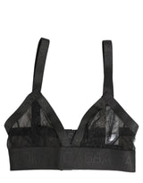 Dolce & Gabbana Black Logo Monogram Soft Cup Brassiere Underwear