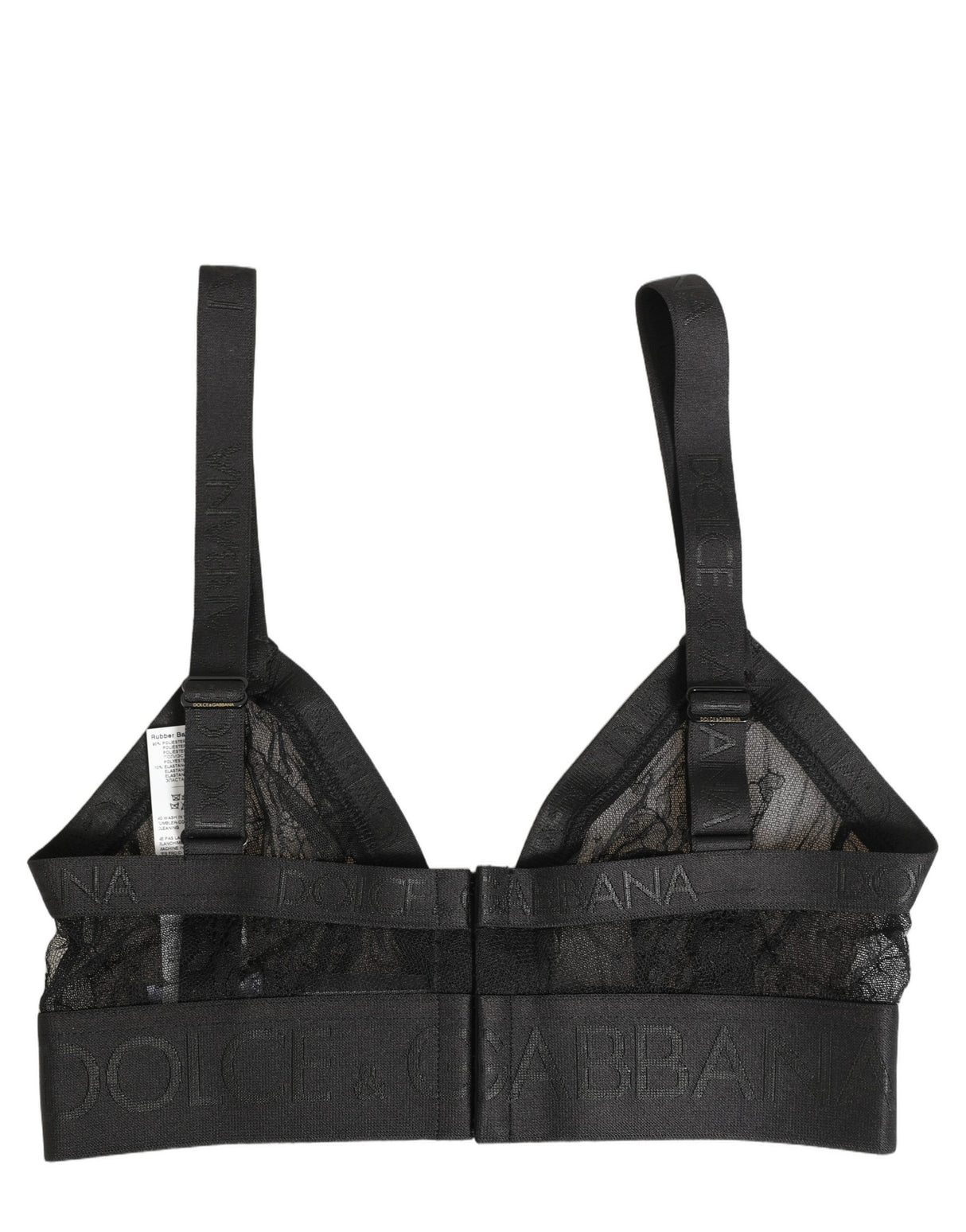 Dolce & Gabbana Black Logo Monogram Soft Cup Brassiere Underwear