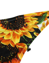Dolce & Gabbana Yellow Nylon Sunflower Bikini Bottom Swimwear