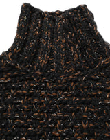 Dolce & Gabbana Brown Wool Knit Turtleneck Pullover Sweater