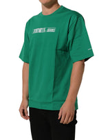 Dolce & Gabbana Green Cotton DGVIB3 Print Crew Neck T-shirt