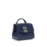 Zanellato Blue Calf Leather Bos Taurus Shoulder Bag