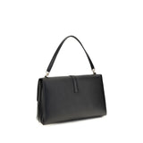 Ferragamo Black Calf Leather Bos Taurus Shoulder Bag