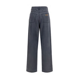 Miu Miu Black Cotton Straight-Leg Jeans