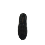 Santoni Black Calf Leather Bos Taurus Low Top Sneakers