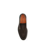 Santoni Brown Calf Leather Bos Taurus Ankle Boots