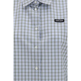 Miu Miu Blue Cotton Pattern Shirt