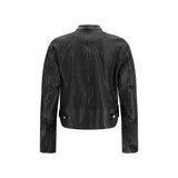 Gucci Black Buffalo Leather Bomber