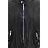 Gucci Black Buffalo Leather Bomber