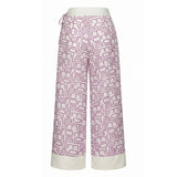 Malo Purple Silk Women Pants