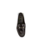 Gucci Brown Calf Leather Bos Taurus Slip-On Loafers