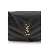 Saint Laurent Black Lamb Ovis Aries Aries Shoulder Bag