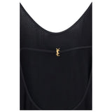 Saint Laurent Black Viscose Cocktail Dress