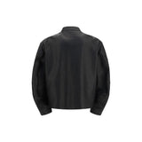 Gucci Black Calf Leather Bos Taurus Biker Jacket