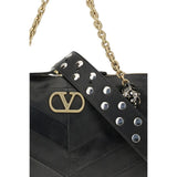 Valentino Garavani Black Lamb Ovis Aries Aries Shoulder Bag