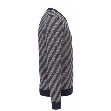 Malo Blue Linen Men Sweater