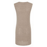 Malo Beige Cotton Women Dress