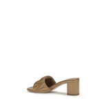 Miu Miu Beige Lamb Ovis Aries Aries Platform Sandals