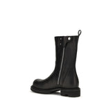 Rick Owens Black Calf Leather Bos Taurus Flat Boots