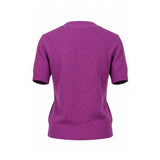 Malo Purple Silk Blend Women Sweater