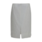 Magda Butrym White Cotton Midi Skirt