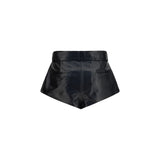 Magda Butrym Black Lambskin Bermuda Shorts