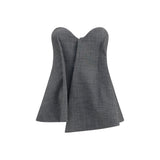 Magda Butrym Gray Wool Oves Aries Corset