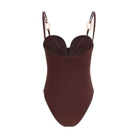 Magda Butrym Bordeaux Nylon One-Piece Swimsuit
