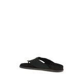 Dolce & Gabbana Black Polyester Flip-Flop Sandals