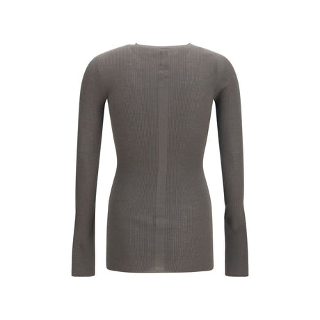 Rick Owens Gray Wool Oves Aries Sweatshirt