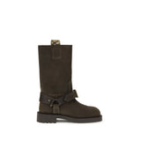 Burberry Brown Calf Leather Bos Taurus Lace-Up Boots
