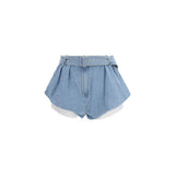 Magda Butrym Blue Cotton Bermuda Shorts