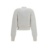 Balmain White Viscose Bomber