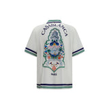Casablanca White Silk Shortsleeve Shirt