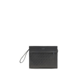 Ferragamo Black Calf Leather Bos Taurus Shoulder Bag