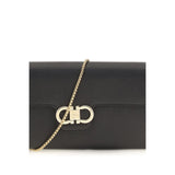 Ferragamo Black Calf Leather Bos Taurus Wallet