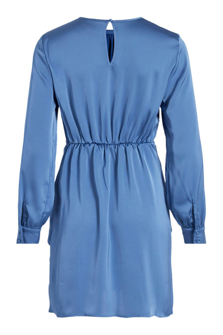 Vila Clothes Blue Polyester Short Dress