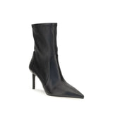 Stuart Weitzman Black Calf Leather Bos Taurus Ankle Boots