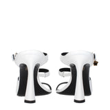 Versace White Leather Stiletto Heel Sandals
