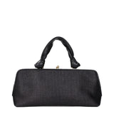 Jil Sander Black Raffia Handbag