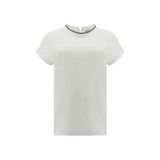 Brunello Cucinelli White Elastane T-Shirt