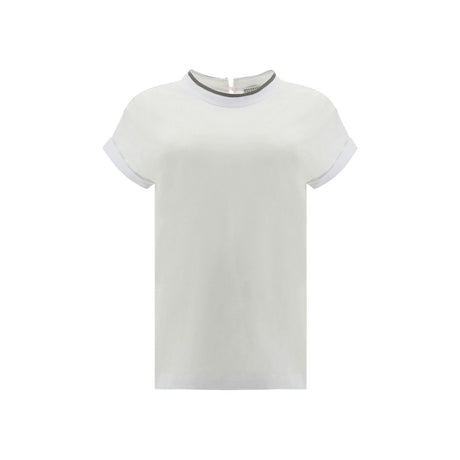 Brunello Cucinelli White Elastane T-Shirt