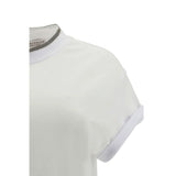Brunello Cucinelli White Elastane T-Shirt